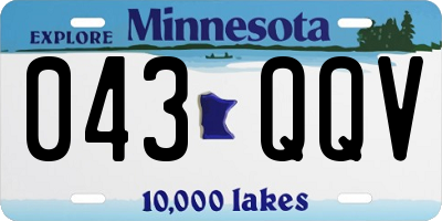 MN license plate 043QQV
