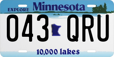 MN license plate 043QRU