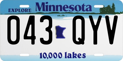 MN license plate 043QYV