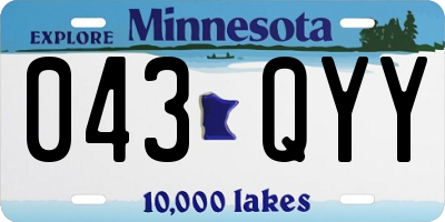 MN license plate 043QYY