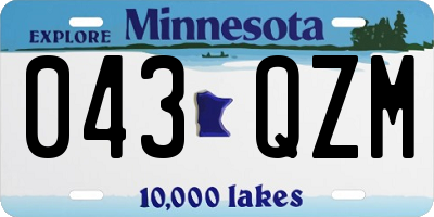 MN license plate 043QZM