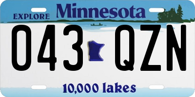 MN license plate 043QZN