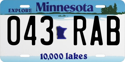 MN license plate 043RAB