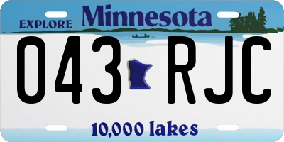 MN license plate 043RJC