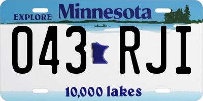 MN license plate 043RJI