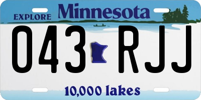 MN license plate 043RJJ