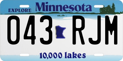 MN license plate 043RJM