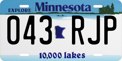 MN license plate 043RJP