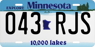 MN license plate 043RJS