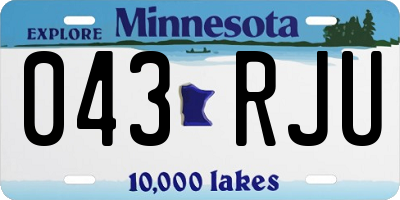 MN license plate 043RJU