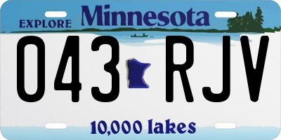MN license plate 043RJV