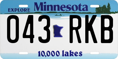 MN license plate 043RKB