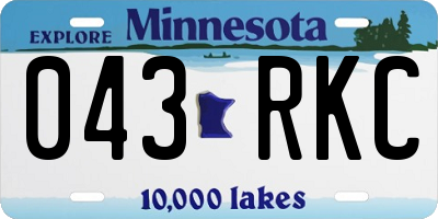 MN license plate 043RKC