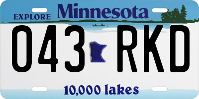 MN license plate 043RKD