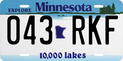 MN license plate 043RKF
