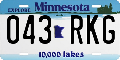 MN license plate 043RKG