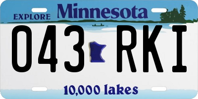 MN license plate 043RKI