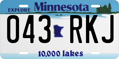 MN license plate 043RKJ