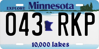 MN license plate 043RKP