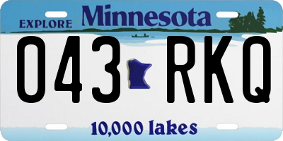 MN license plate 043RKQ