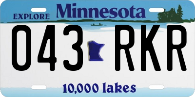 MN license plate 043RKR