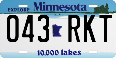 MN license plate 043RKT