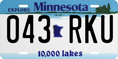 MN license plate 043RKU