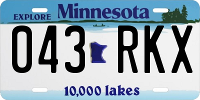 MN license plate 043RKX
