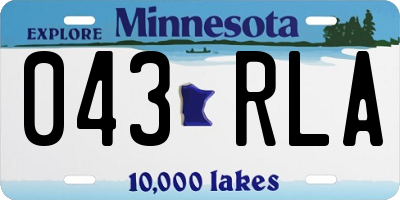 MN license plate 043RLA