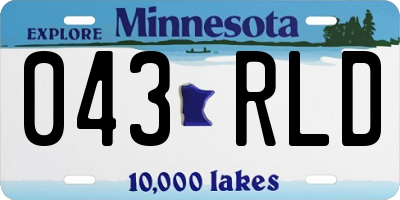 MN license plate 043RLD