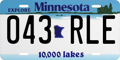 MN license plate 043RLE