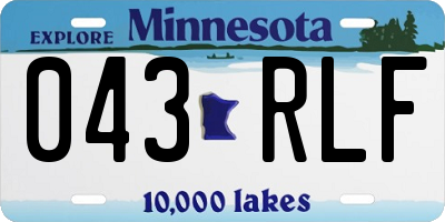 MN license plate 043RLF