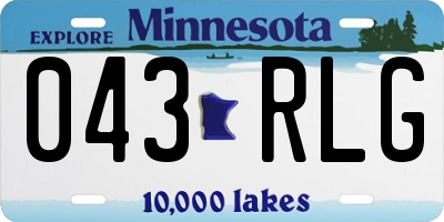 MN license plate 043RLG