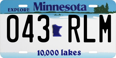 MN license plate 043RLM