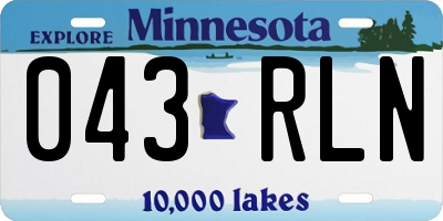 MN license plate 043RLN