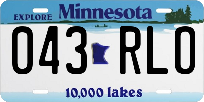 MN license plate 043RLO