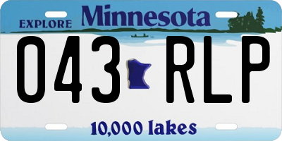 MN license plate 043RLP