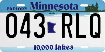 MN license plate 043RLQ