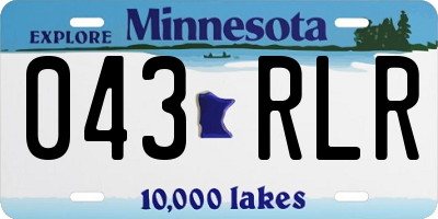 MN license plate 043RLR