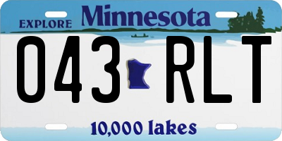 MN license plate 043RLT