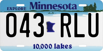 MN license plate 043RLU