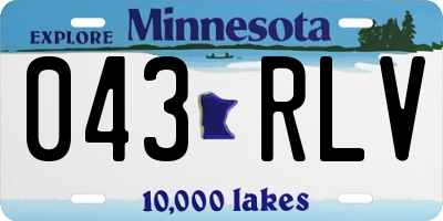 MN license plate 043RLV