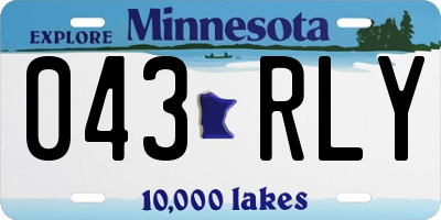 MN license plate 043RLY