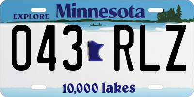 MN license plate 043RLZ