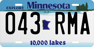 MN license plate 043RMA