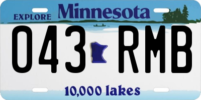 MN license plate 043RMB