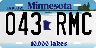 MN license plate 043RMC