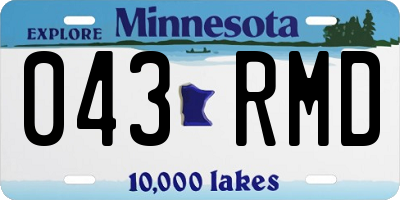 MN license plate 043RMD