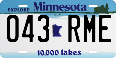 MN license plate 043RME