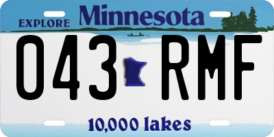 MN license plate 043RMF